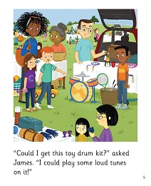 The Car Boot Sale: My Letters and Sounds Phase Five Phonics Reader Inner Page Image