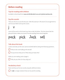 The Jam Man: My Letters and Sounds Phase Three Phonics Reader Notes & Guidance Image