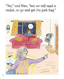 The Moon Landing: My Letters and Sounds Phase Four Phonics Reader Inner Page Image