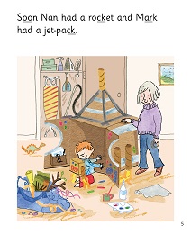 The Moon Landing: My Letters and Sounds Phase Four Phonics Reader Inner Page Image