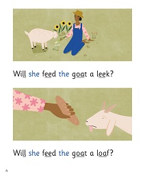 The Pet Goat: My Letters and Sounds Phase Three Phonics Reader Inner Page Image