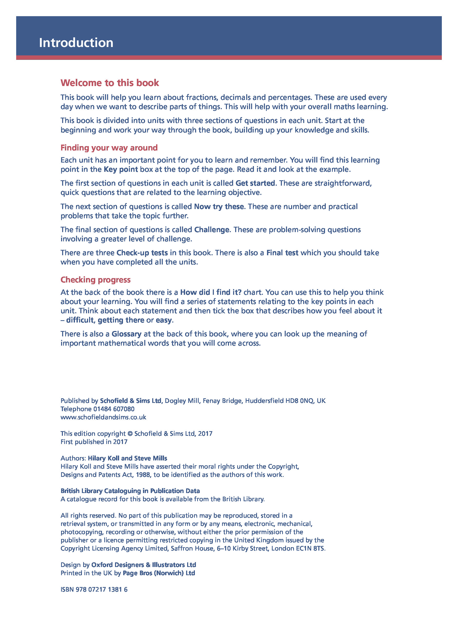 Fractions, Decimals and Percentages Book 4 (Year 4) Inner Page Image