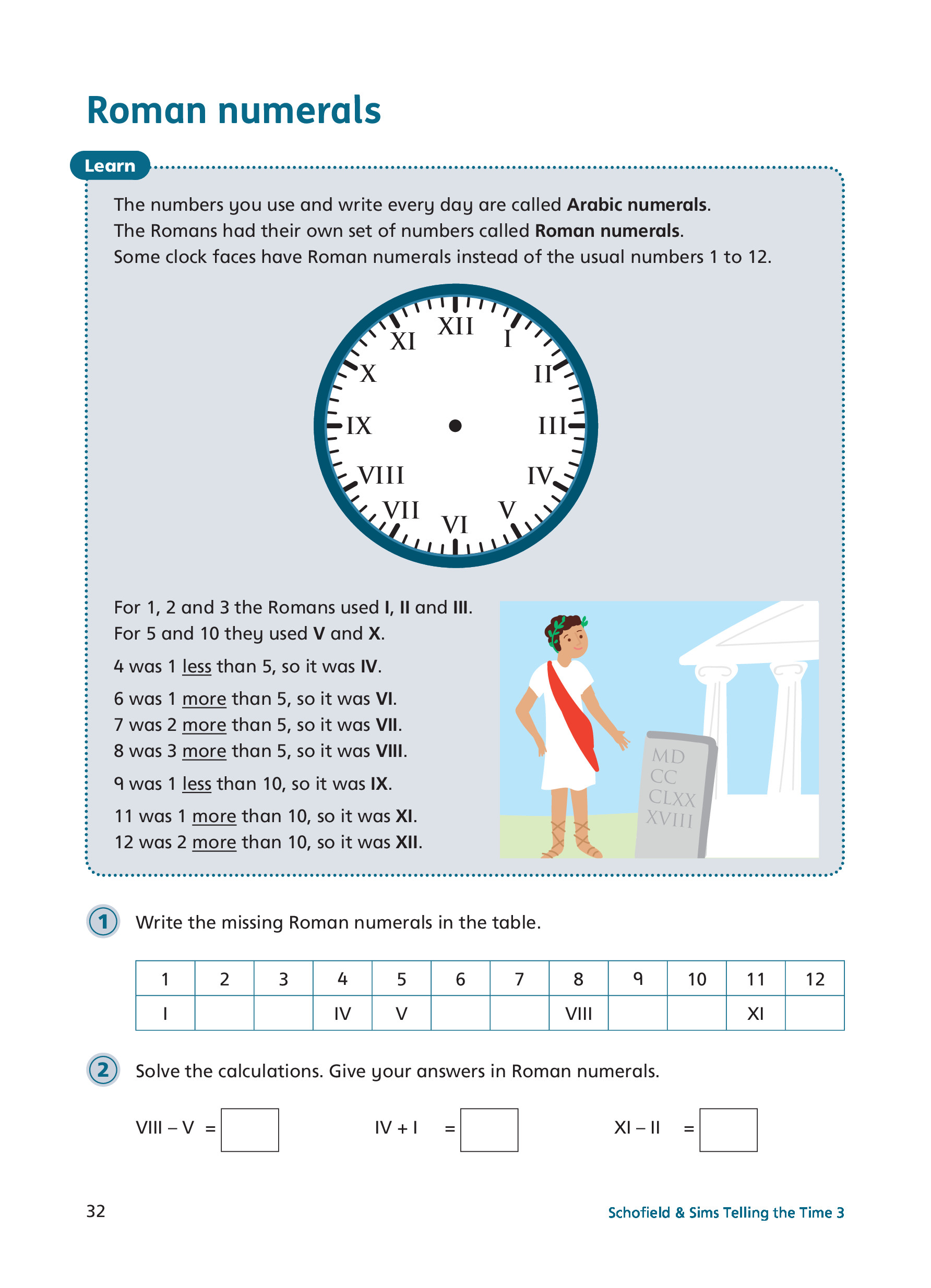 Telling the Time Book 3 Inner Page Image
