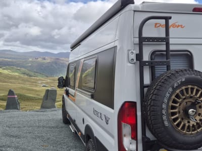 Campervan on mountain