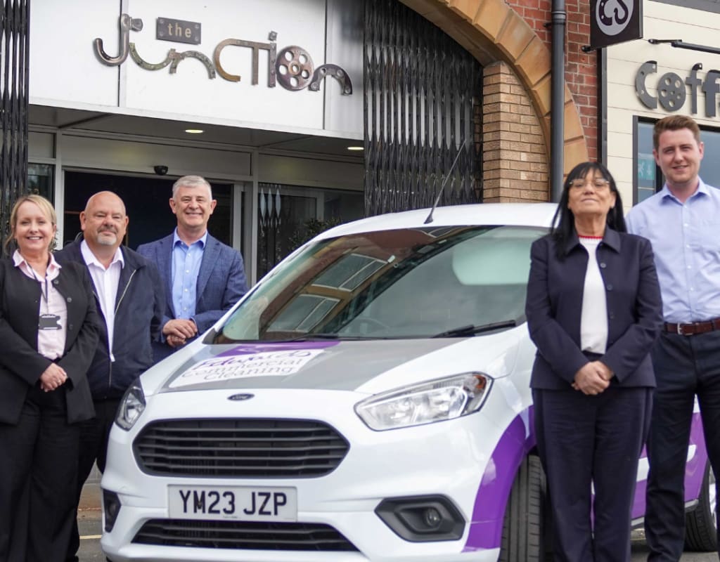 The Edwards Team Stood Outside Their New Yorkshire Office