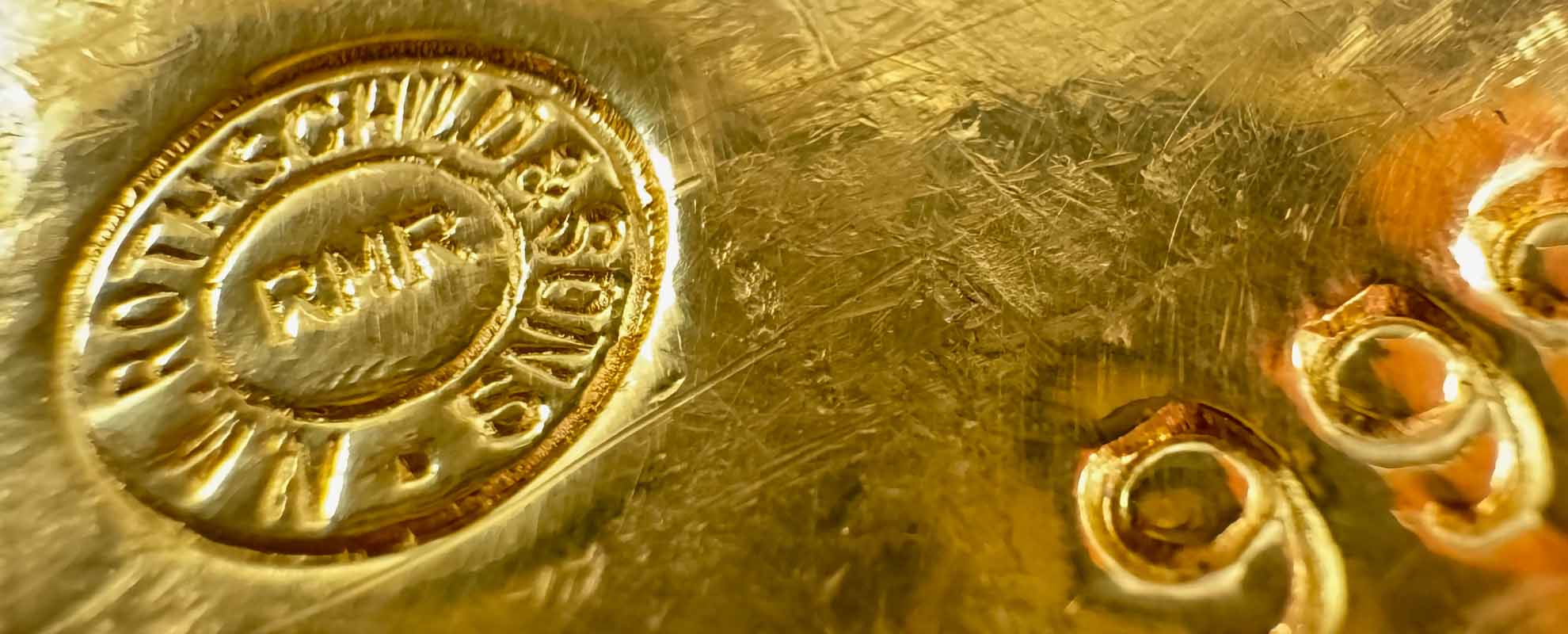 A close-up image of a gold bar