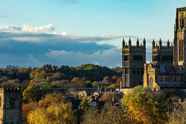 View of the Durham Cathedral in Durham