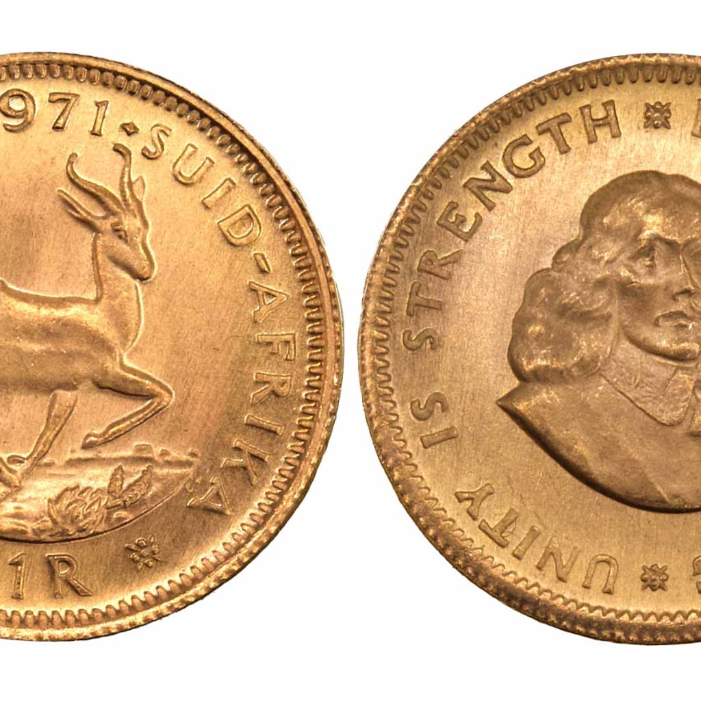 South African One Rand Gold Coin
