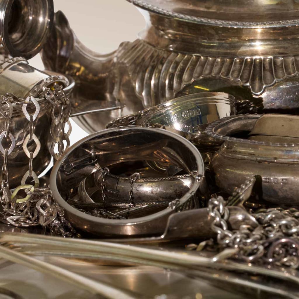 A random selection of scrap silver items