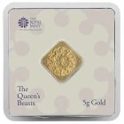 UKBQB1GO : Queen's Beasts 5g Gold Bar