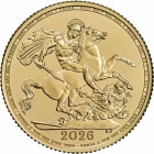 Reverse side of the 2026 gold Sovereign