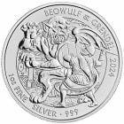 Reverse side of the 2024 Beowulf And Grendel 1oz silver bullion coin