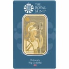 Front image of The Royal Mint's 50g secure Britannia gold bar