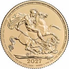 Reverse image of the 2027 full gold Sovereign