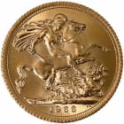 Reverse side of the 1966 gold Sovereign