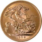 Reverse side of a 1968 gold Sovereign