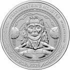 Reverse side of the 2026 'Gothic Horror' Frankenstein 1oz Silver coin by The Royal Mint