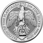Reverse side of the 2019 Falcon of the Plantagenets 2oz silver coin