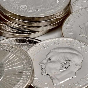 A selection of silver bullion coins from different countries