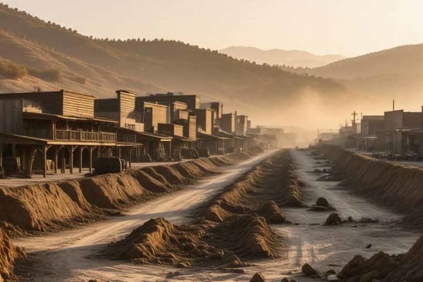 An abandoned mining town