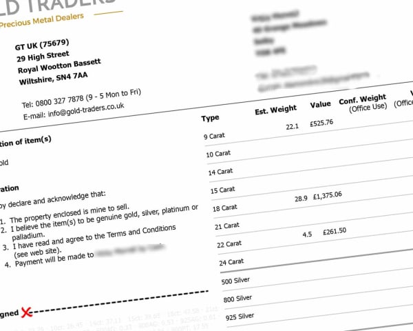 Gold Traders Claim Form