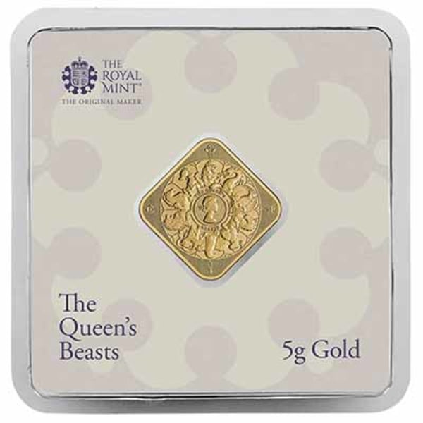 UKBQB1GO : Queen's Beasts 5g Gold Bar