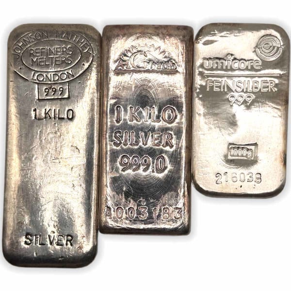 Pre-Owned 'Best Value' 1kg Silver Bars