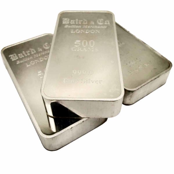 500g silver bullion bars