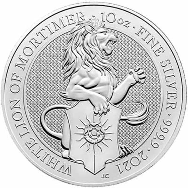 2021 White Lion of Mortimer Silver 10oz