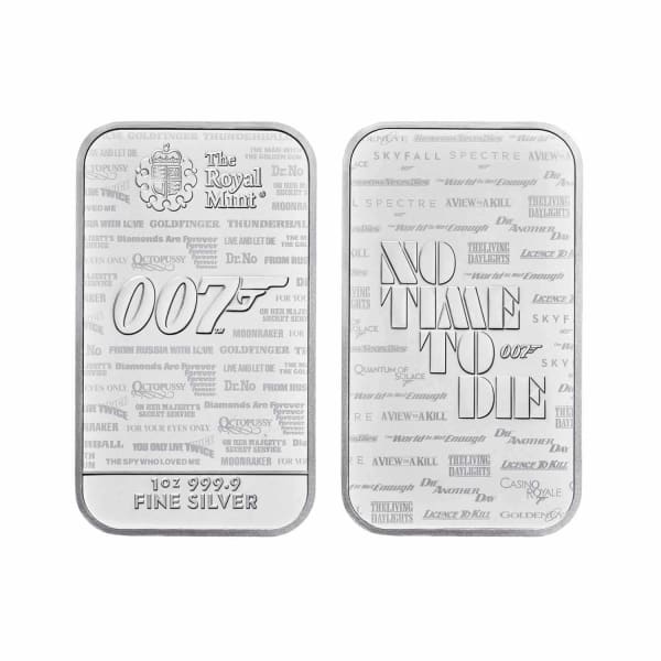 No Time To Die 1os Silver Bar