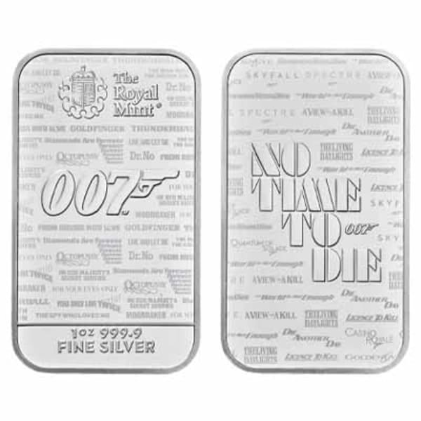 No Time To Die 1os Silver Bar