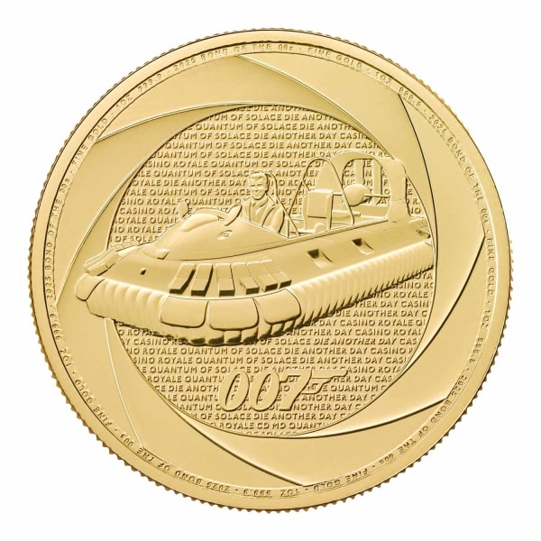 Reverse side of the 2025 Bond of the 2000s 1oz gold coin