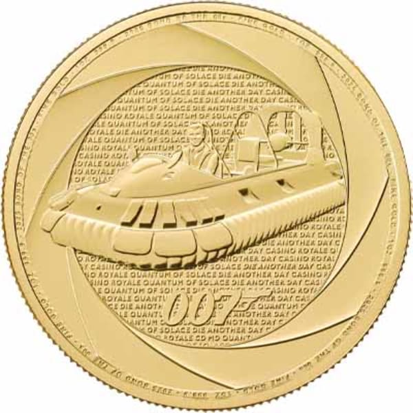 Reverse side of the 2025 Bond of the 2000s 1oz gold coin