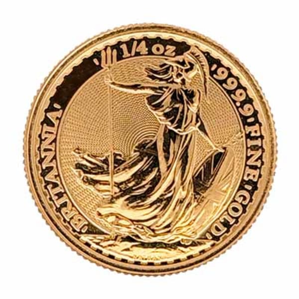 A generic image of our best value quarter ounce Britannias