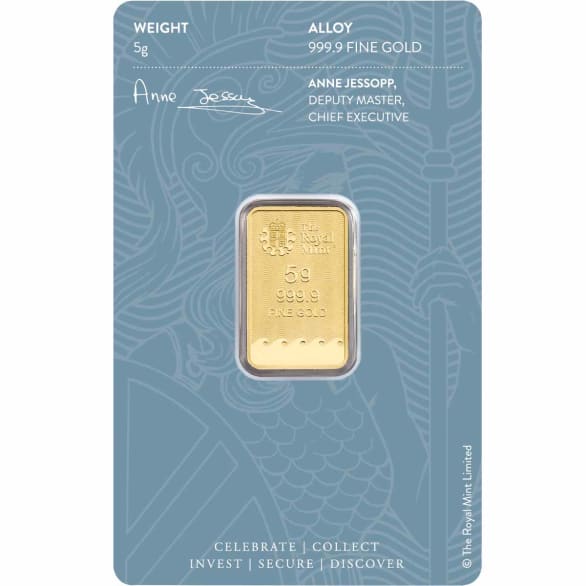 The Royal Mint 5g Secure Britannia Gold Bar