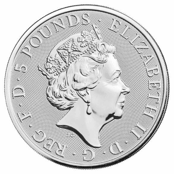 2019 Falcon of the Plantagenets 2oz Silver Bullion Coin