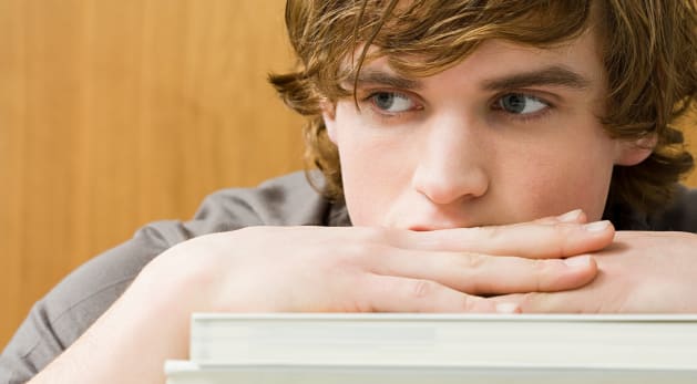 Young man thinking