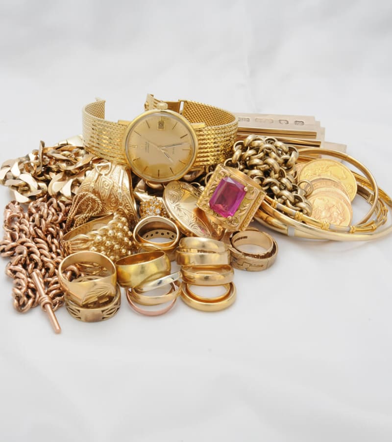 Damaged gold jewellery