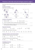 11+ Maths Study and Practice Book Inner Page