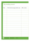 KS1 My Reading Record Inner Page