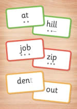 My Letters and Sounds Reception Word Cards Inner Page