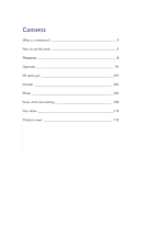 First Thesaurus Contents