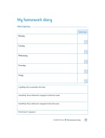 My Homework Diary Inner Page