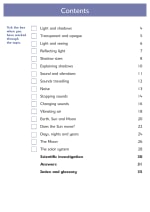 Understanding Science: Light, Sound & Space Contents