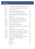 Fractions, Decimals and Percentages Book 4 (Year 4) Contents
