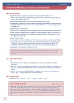 Fractions, Decimals and Percentages Book 4 Teacher's Guide Inner Page