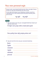 WriteWell Handwriting 11: Style Inner Page