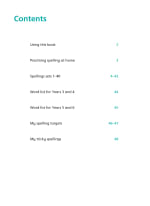My Spelling Book Contents