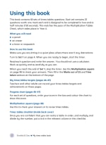 My Times Tables Book Notes & Guidance