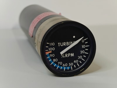 Garrett Airesearch / Kollsman 3070722-2 Turbine RPM Indicator- AS REMOVED - 6955a8664f9d32265b809af2 Condition - Garrett Airesearch / Kollsman